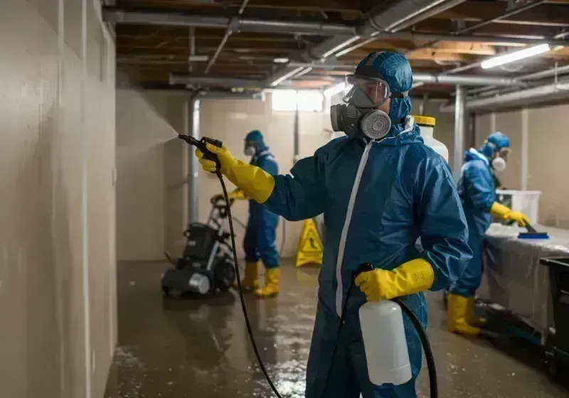 Basement Sanitization and Antimicrobial Treatment process in Hazard, KY