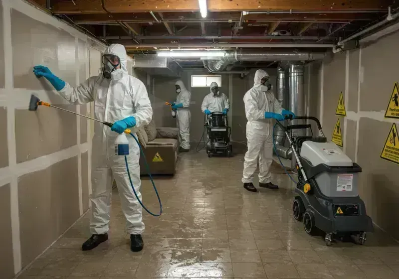 Basement Moisture Removal and Structural Drying process in Hazard, KY